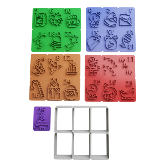 Set Calendar for Christmas  | Cookie and Clay Cutter