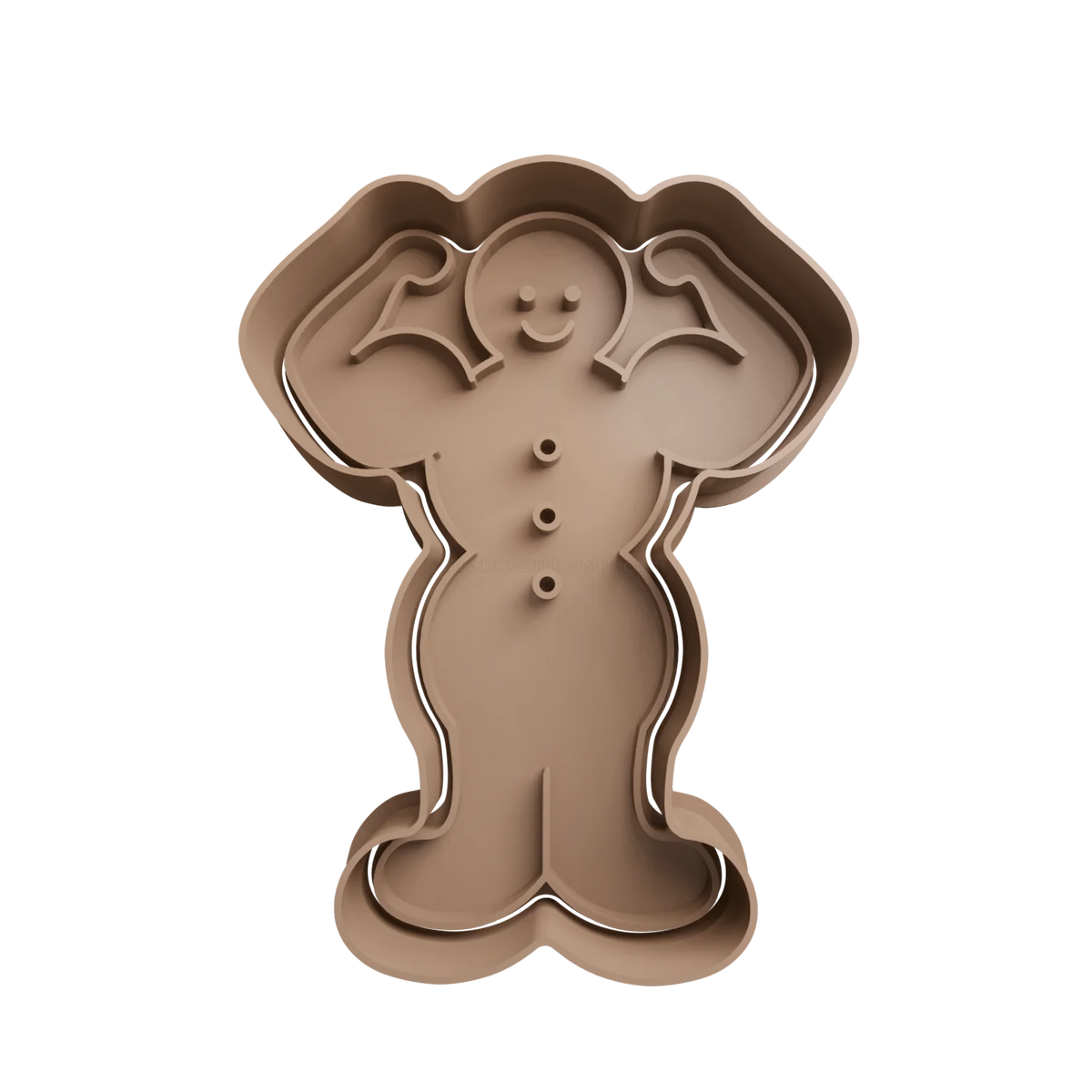 Muscled Gingerbread Man Fitness  | Cookie and Clay Cutter