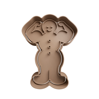Muscled Gingerbread Man Fitness  | Cookie and Clay Cutter