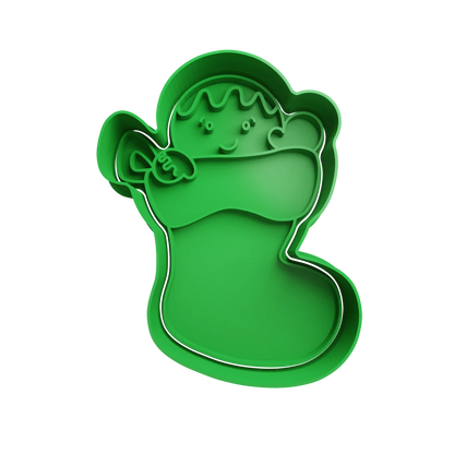 Gingerbread Man in Christmas Socket  | Cookie and Clay Cutter