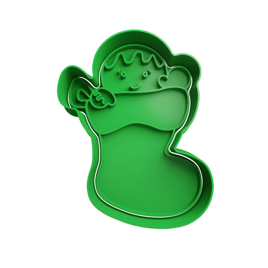Gingerbread Man in Christmas Socket  | Cookie and Clay Cutter