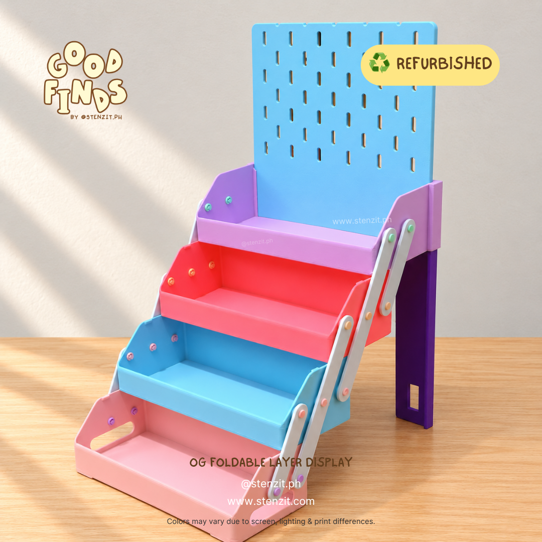 Pastel Portable Collapsible Display - Display + Pegboard | Good Finds — Refurbished
