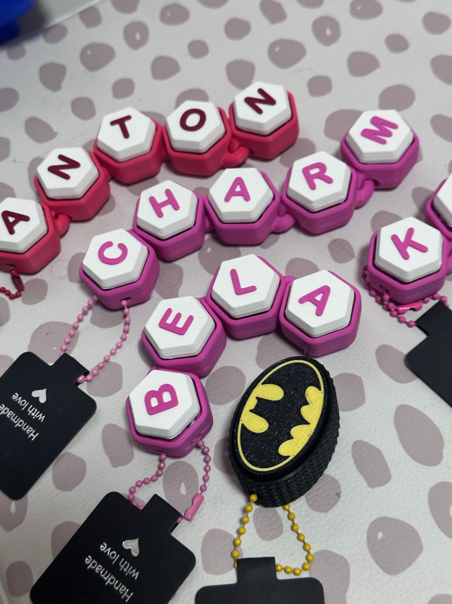Letter Clicker Fidget | Square, Hexagon | Made-to-Order