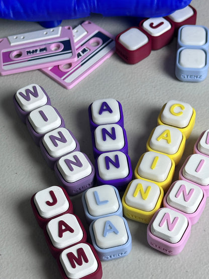 Letter Clicker Fidget | Square, Hexagon | Made-to-Order