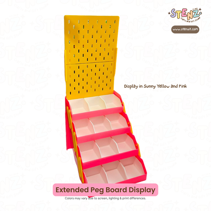 Portable Collapsible Display | Extended Peg Board with Baskets